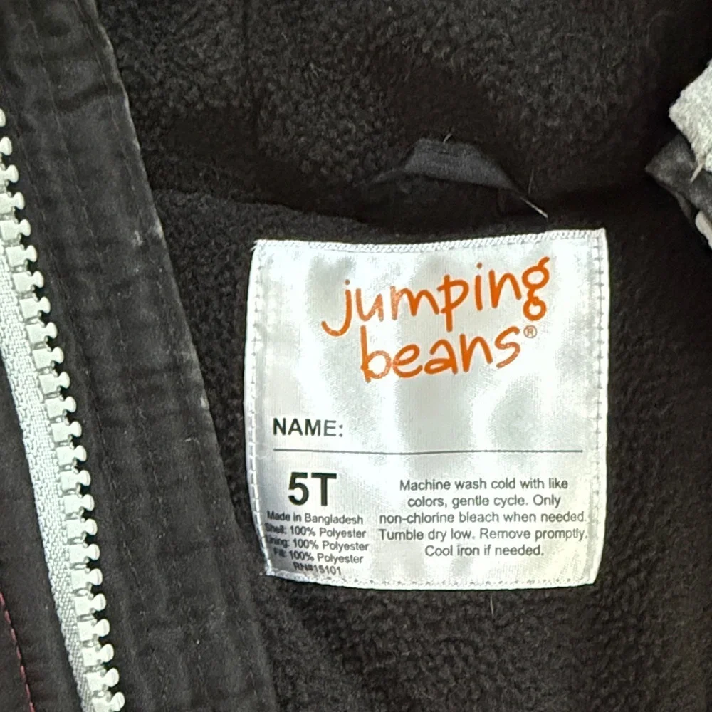 Jumping Beans Black and Gray Jacket size 5T